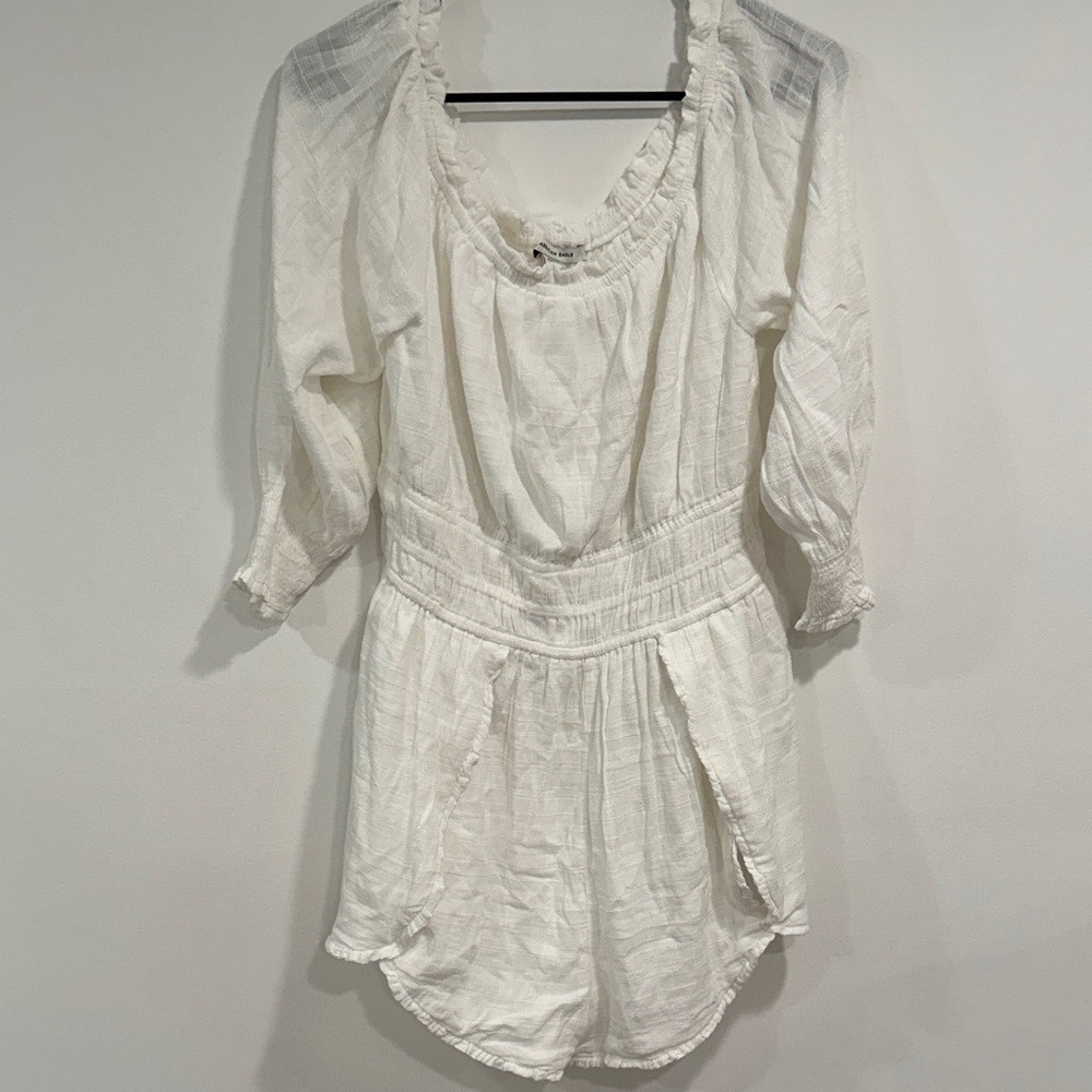 American Eagle Outfitters Cream Romper